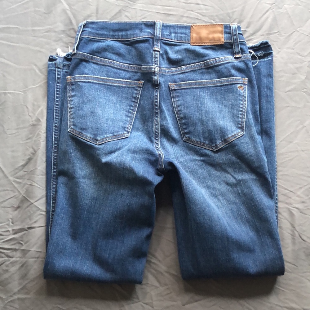 Madewell 10" High-Rise Skinny Jeans: Drop-Hem Edition Sz 25 - Picture 6 of 14